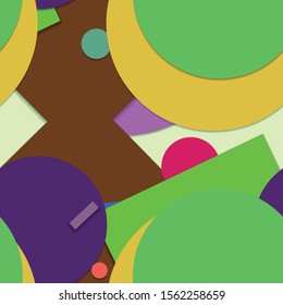 Flat material design - Creative vector trend seamless.