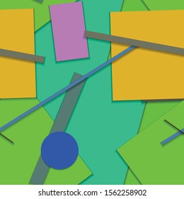 Flat material design - Creative vector trend seamless.