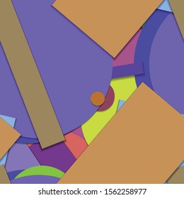 Flat material design - Creative vector trend seamless.