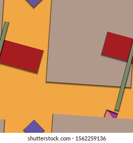 Flat material design - Creative vector trend seamless.