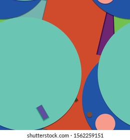 Flat material design - Creative vector trend seamless.