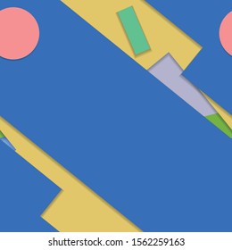 Flat material design - Creative vector trend seamless.