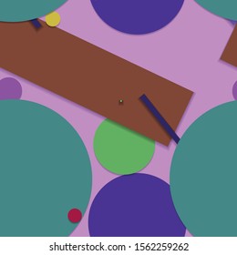 Flat material design - Creative vector trend seamless.