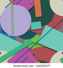 Flat material design - Creative vector trend seamless.
