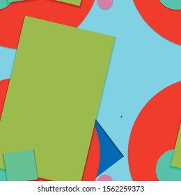 Flat material design - Creative vector trend seamless.