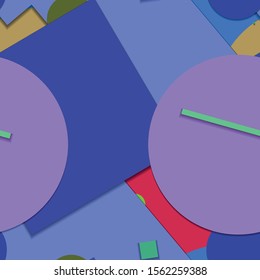 Flat material design - Creative vector trend seamless.