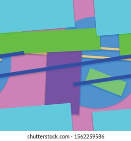 Flat material design - Creative vector trend seamless.