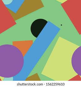 Flat material design - Creative vector trend seamless.