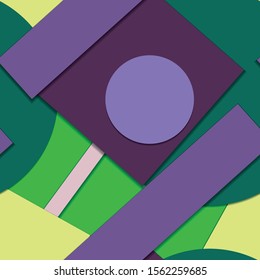 Flat material design - Creative vector trend seamless.