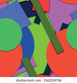 Flat material design - Creative vector trend seamless.