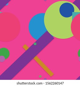 Flat material design - Creative vector trend seamless.