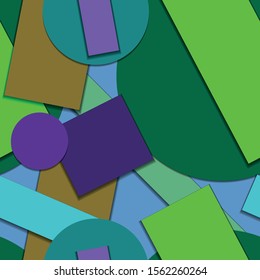 Flat material design - Creative vector trend seamless.
