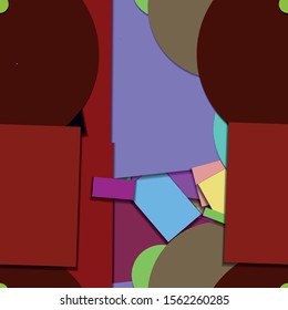 Flat material design - Creative vector trend seamless.