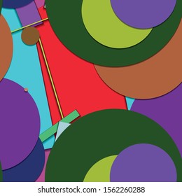 Flat material design - Creative vector trend seamless.