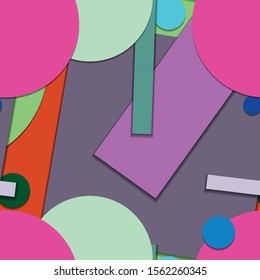 Flat material design - Creative vector trend seamless.