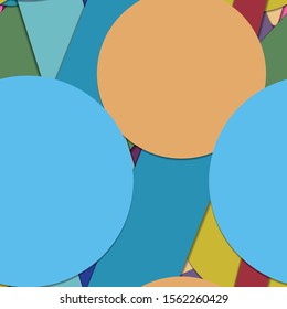Flat material design - Creative vector trend seamless.