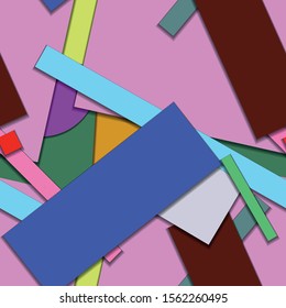 Flat material design - Creative vector trend seamless.