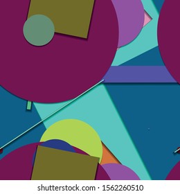 Flat material design - Creative vector trend seamless.