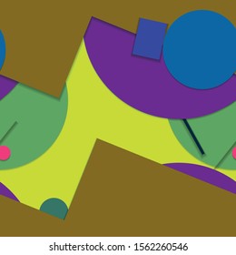 Flat material design - Creative vector trend seamless.