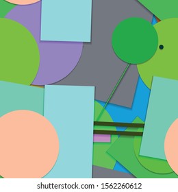 Flat material design - Creative vector trend seamless.