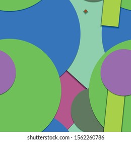 Flat material design - Creative vector trend seamless.