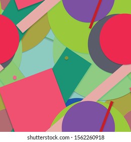 Flat material design - Creative vector trend seamless.