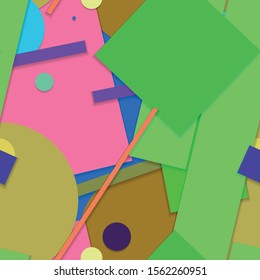 Flat material design - Creative vector trend seamless.