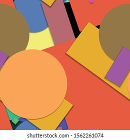 Flat material design - Creative vector trend seamless.