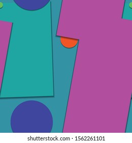 Flat material design - Creative vector trend seamless.