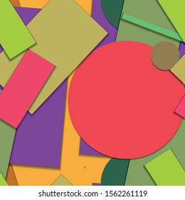 Flat material design - Creative vector trend seamless.