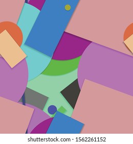 Flat material design - Creative vector trend seamless.