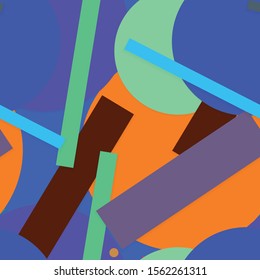 Flat material design - Creative vector trend seamless.