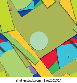 Flat material design - Creative vector trend seamless.