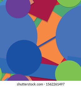 Flat material design - Creative vector trend seamless.