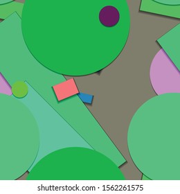 Flat material design - Creative vector trend seamless.