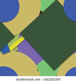 Flat material design - Creative vector trend seamless.