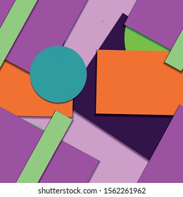 Flat material design - Creative vector trend seamless.