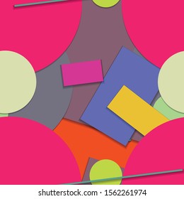 Flat material design - Creative vector trend seamless.