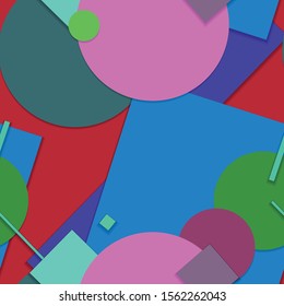 Flat material design - Creative vector trend seamless.