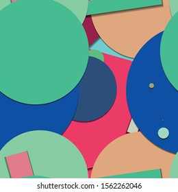 Flat material design - Creative vector trend seamless.