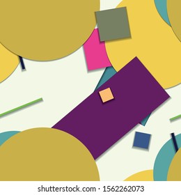 Flat material design - Creative vector trend seamless.