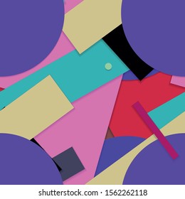 Flat material design - Creative vector trend seamless.