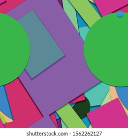 Flat material design - Creative vector trend seamless.
