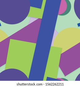 Flat material design - Creative vector trend seamless.