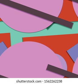 Flat material design - Creative vector trend seamless.