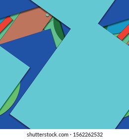 Flat material design - Creative vector trend seamless.