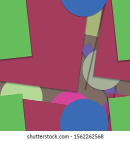 Flat material design - Creative vector trend seamless.