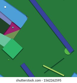 Flat material design - Creative vector trend seamless.