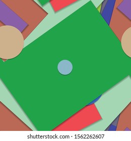 Flat material design - Creative vector trend seamless.