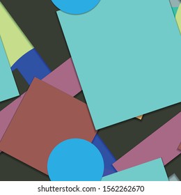 Flat material design - Creative vector trend seamless.